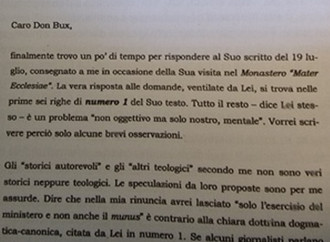 Benedict XVI's letter: why now?