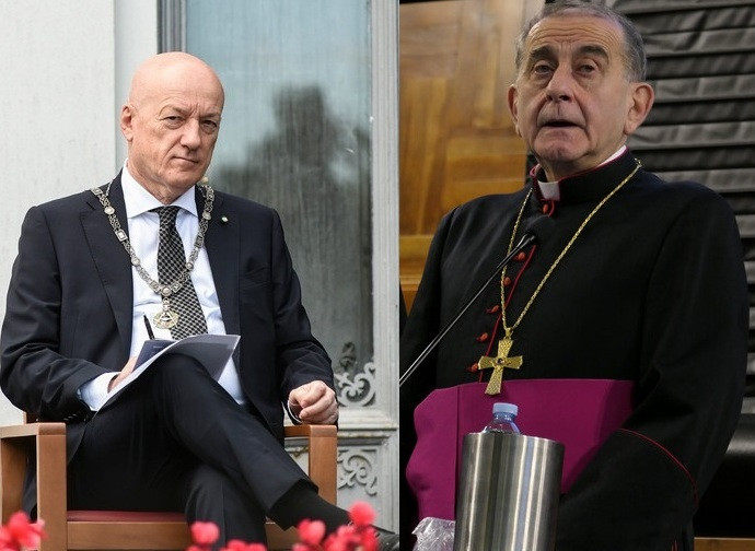 Stefano Bisi and Archbishop Delpini