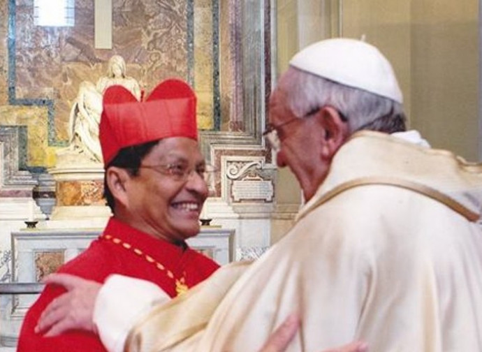 Cardinal Bo with Pope Francis