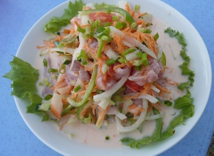 Marinated fish salad from Futuna