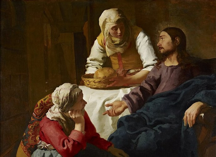 Johannes Jan Vermeer, Christ in the house of Martha and Mary_