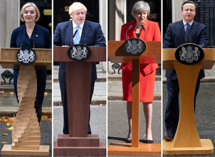 Liz Truss, Boris Johnson, Theresa May, David Cameron