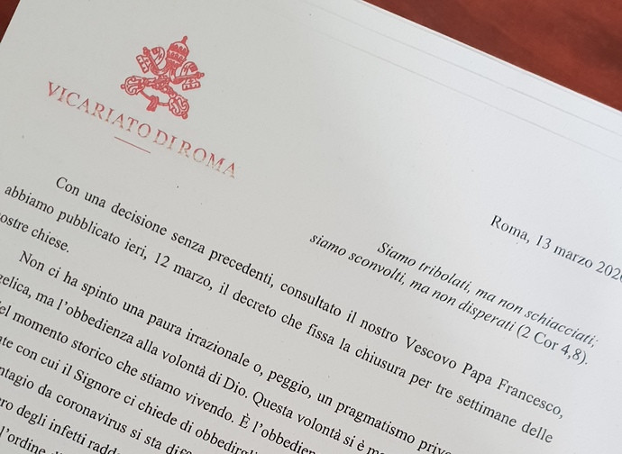 The letter of Cardinal De Donatis to the roman parish priests
