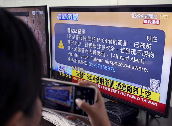 Missile warning in Taiwan (La Presse)