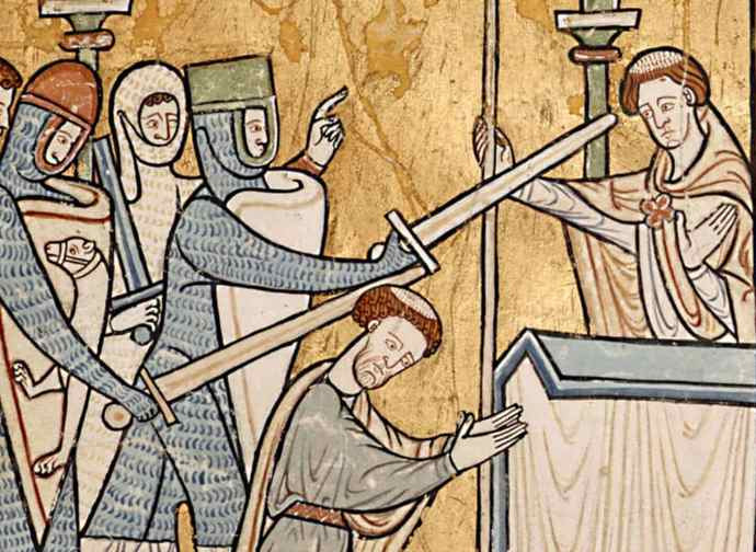 The death of Thomas Becket in Canterbury Cathedral