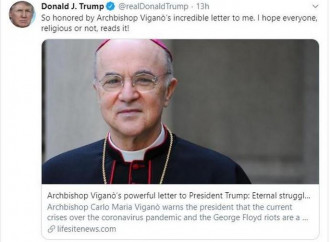 Trump and Viganò: a dialogue that reads current events in a Biblical key