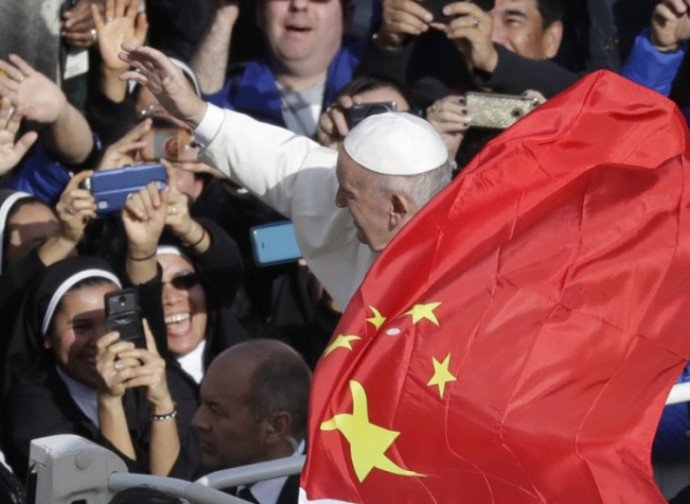 Chinese flag and the Pope